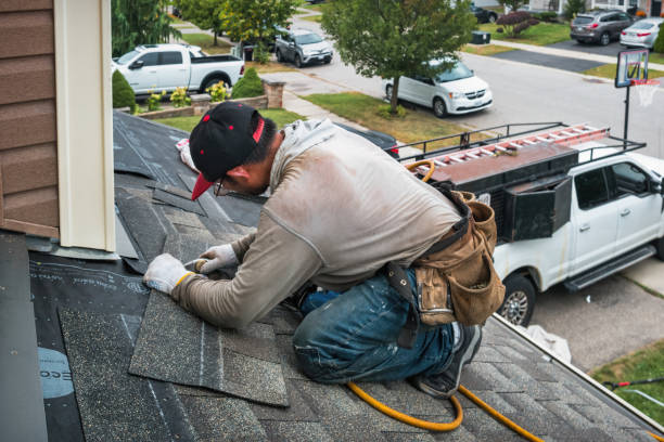 Professional Roofing technician working in Holley, FL